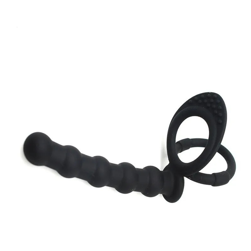 Double Penetration Anal Sex Toys For Men & Women - Dildo Penis Butt Plug, Anal Beads & Cock Ring for Delay Ejaculation