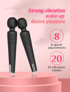 Rechargeable AV Vibrator Adult Toy for Solo Play & Couple Intimacy 20 Vibration Patterns 3 Intensity Levels Enhanced Pleasure