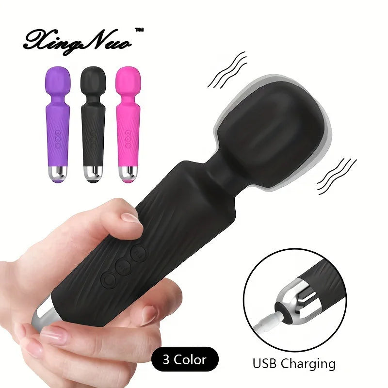 Custom Rechargeable Wireless Adult Toy Cordless Vibrating Av Massager Wand Vibrator for Women