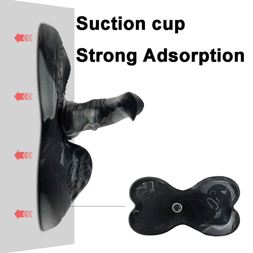 Horse Dildo Vibrator 2 in 1 Silicone Butt Plug Animal Penis G-spot Stimulator Hands-free Masturbation Sex Toys for Women Lesbian