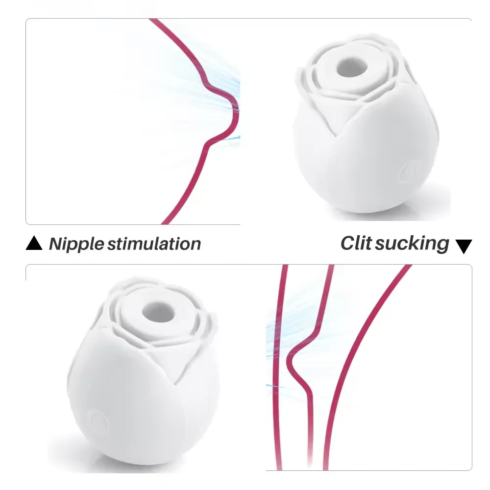 Glow in the Dark Rose Vibe Clitoral Sucking Vibrator Nipple Sucker Clitoris Stimulator Glowing Rose Vibrator Women Sex Rose Toy