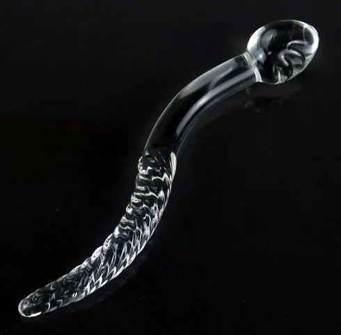 Glass Dildos Wand Crystal Sex Toys Anal Plugs Vagina Stimulator Curve Glass Self-Pleasure Erotic Glass Sex Toys