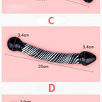 Black Crystal Glass Toys Dildo Anal Plug Gay Sex Toys Double Anal Beads For Men/Women Vaginal Anal Dilation Butt Plug