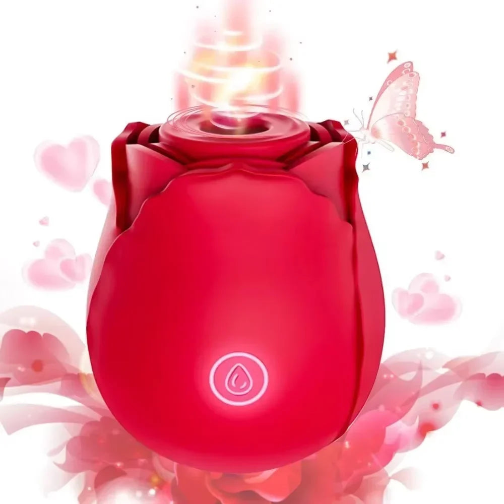 Rose Vibrator Toy For Women Vacuum Stimulator Oral Nipple Clit Sucker Female Sex Toys Goods for Female Adults
