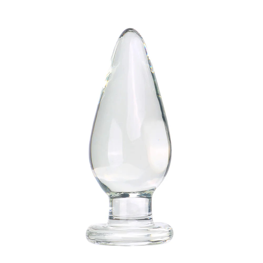 5/5.5cm Glass Anal Plug Smooth Lead-Free Glass Butt Plug Anal Dilatation Training Sex Toys For Women Men Gay Prostate Massage