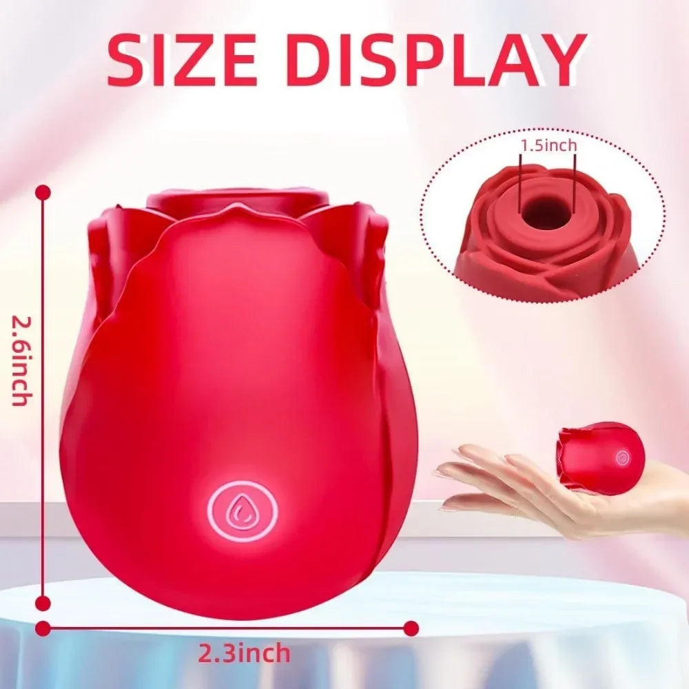 Rose Vibrator Toy For Women Vacuum Stimulator Oral Nipple Clit Sucker Female Sex Toys Goods for Female Adults