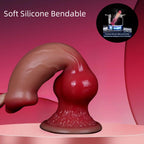 Realistic Animal Dog Dildo Soft Silicone Vaginal Vestibule Plug With Suction Cup Prostate Massager Male Female Masturbator