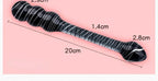 Black Crystal Glass Toys Dildo Anal Plug Gay Sex Toys Double Anal Beads For Men/Women Vaginal Anal Dilation Butt Plug
