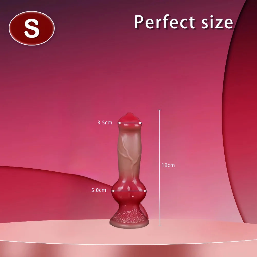 Realistic Animal Dog Dildo Soft Silicone Vaginal Vestibule Plug With Suction Cup Prostate Massager Male Female Masturbator