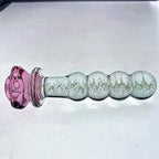Luminous Glass Dildo Rose Anal Plug Glow in The Dark Butt Plug Anal Beads Penetration Anal Couples Play Adult Sex Toy