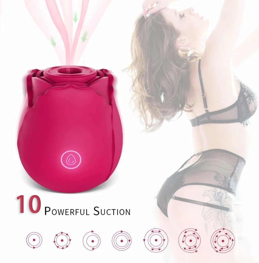 Glow in the Dark Rose Vibe Clitoral Sucking Vibrator Nipple Sucker Clitoris Stimulator Glowing Rose Vibrator Women Sex Rose Toy