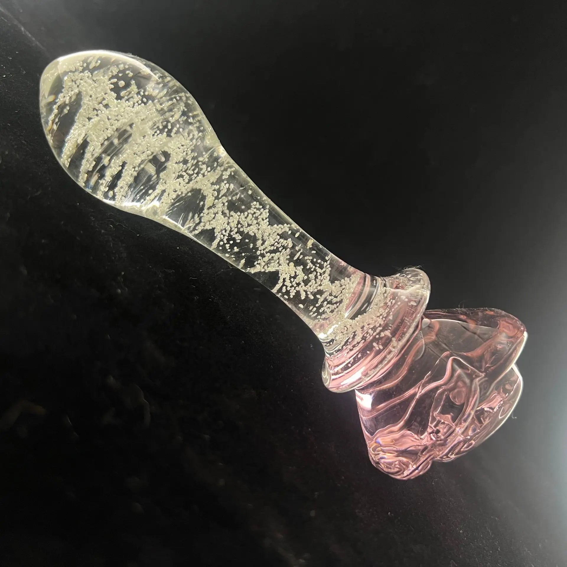 Luminous Glass Dildo Rose Anal Plug Glow in The Dark Butt Plug Anal Beads Penetration Anal Couples Play Adult Sex Toy