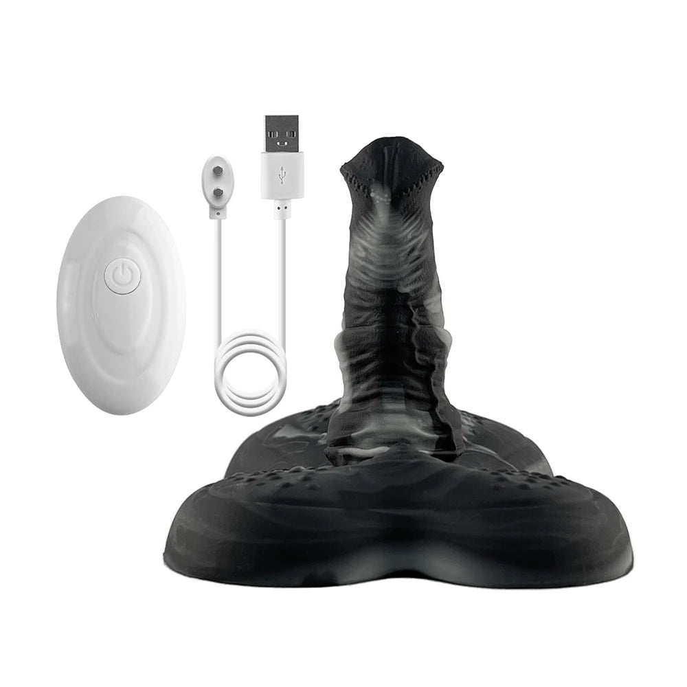 Horse Dildo Vibrator 2 in 1 Silicone Butt Plug Animal Penis G-spot Stimulator Hands-free Masturbation Sex Toys for Women Lesbian