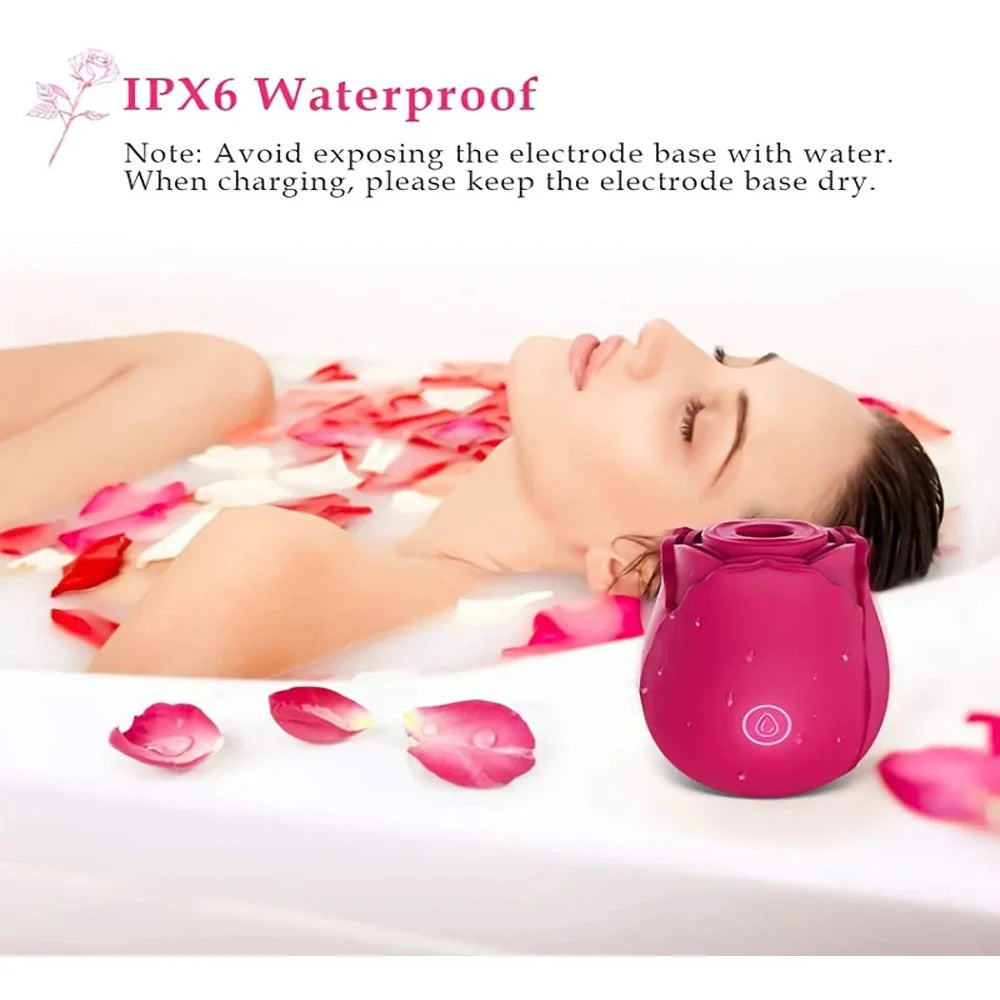 Rose Vibrator Toy For Women Vacuum Stimulator Oral Nipple Clit Sucker Female Sex Toys Goods for Female Adults