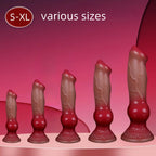 Realistic Animal Dog Dildo Soft Silicone Vaginal Vestibule Plug With Suction Cup Prostate Massager Male Female Masturbator
