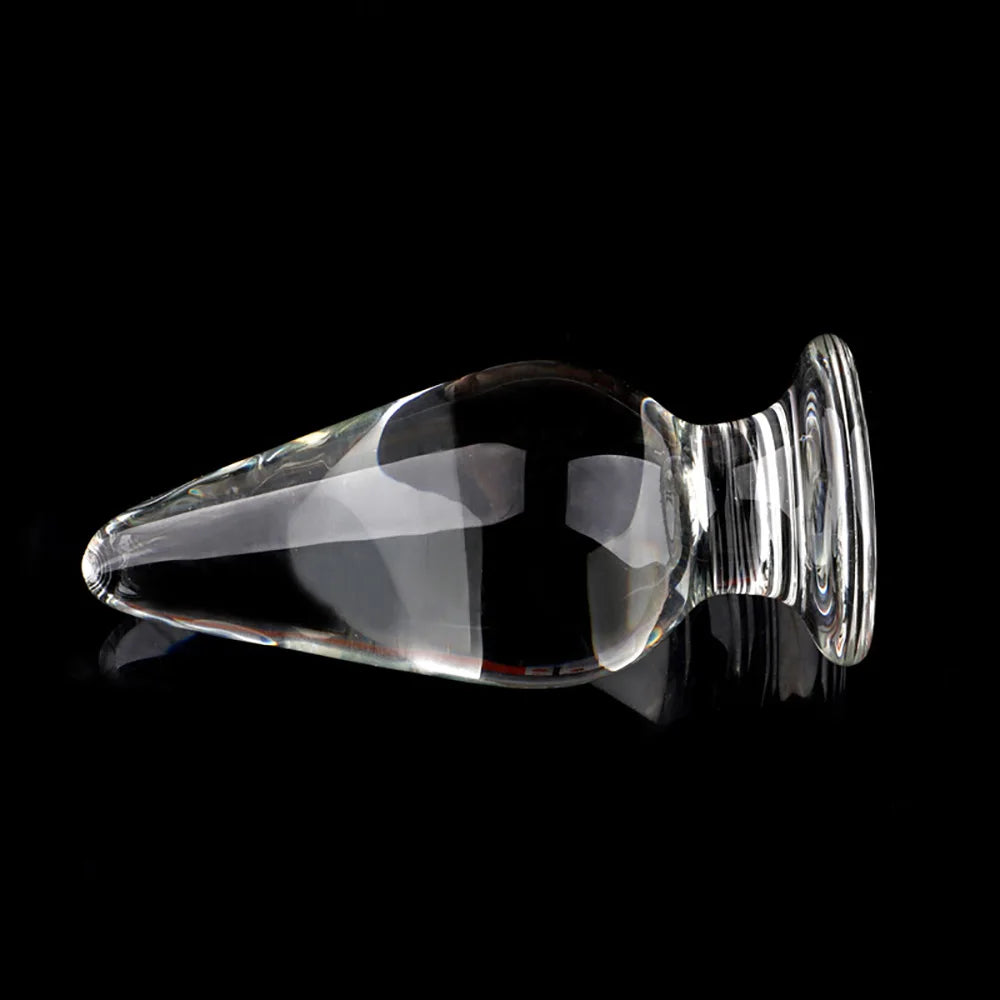 5/5.5cm Glass Anal Plug Smooth Lead-Free Glass Butt Plug Anal Dilatation Training Sex Toys For Women Men Gay Prostate Massage
