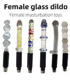 Crystal Clear Glass Dildo Anal Plug Vaginal Anal Beads Dildos 3XLR Glass Dildos Sex toys for Woman Female Masturbator
