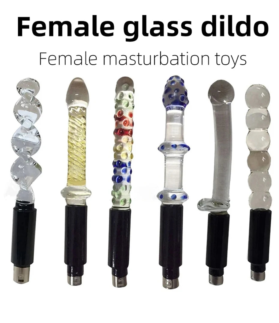 Crystal Clear Glass Dildo Anal Plug Vaginal Anal Beads Dildos 3XLR Glass Dildos Sex toys for Woman Female Masturbator