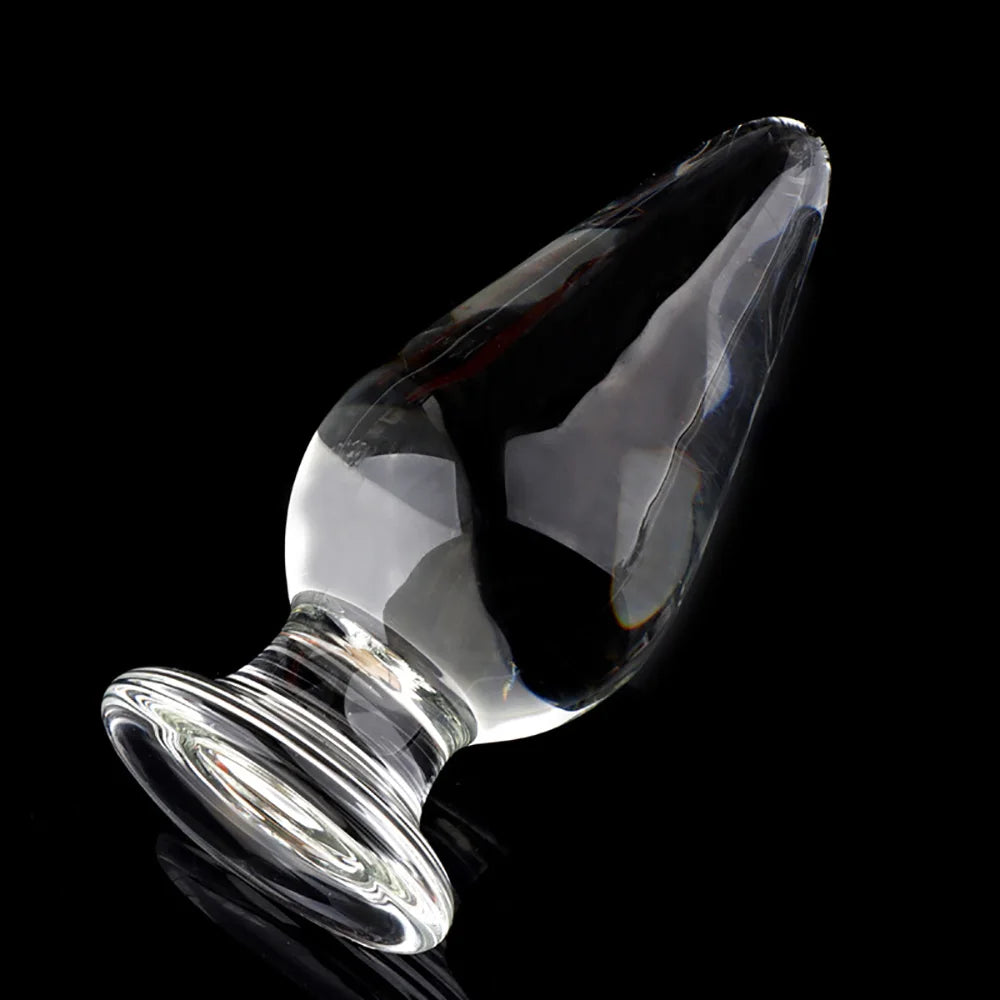 5/5.5cm Glass Anal Plug Smooth Lead-Free Glass Butt Plug Anal Dilatation Training Sex Toys For Women Men Gay Prostate Massage