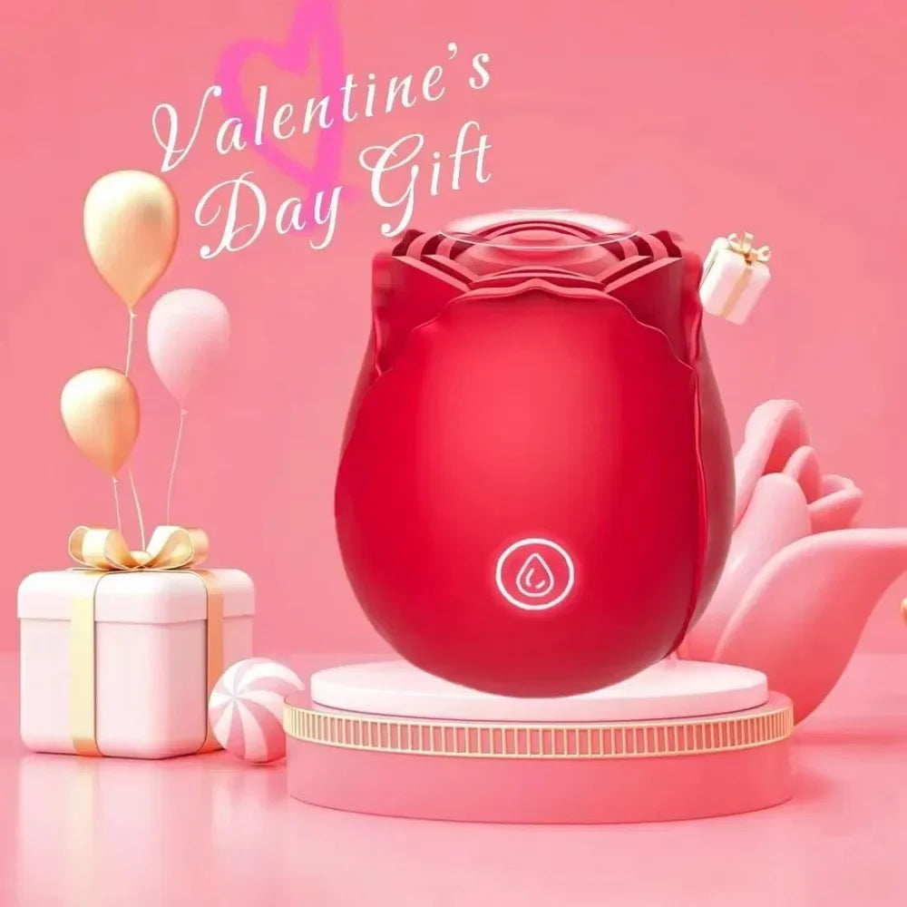 Rose Vibrator Toy For Women Vacuum Stimulator Oral Nipple Clit Sucker Female Sex Toys Goods for Female Adults
