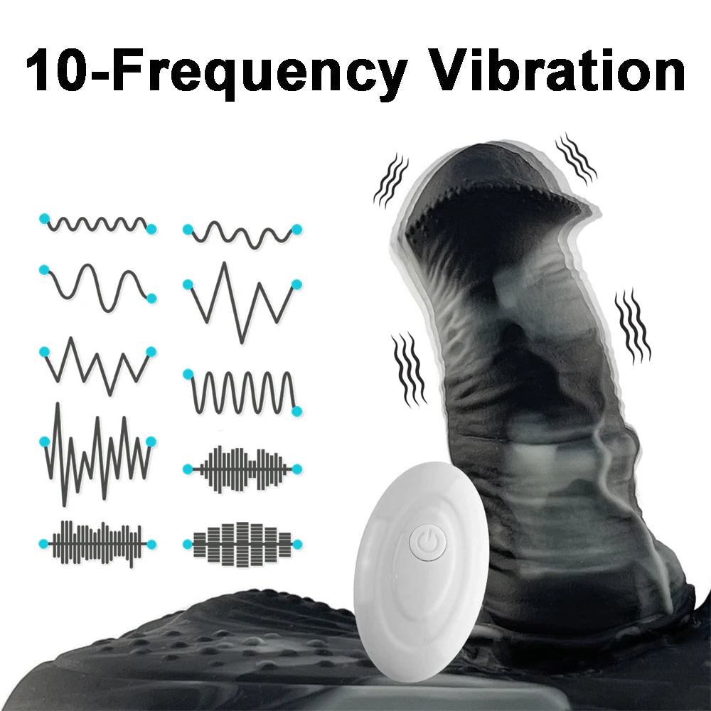 Horse Dildo Vibrator 2 in 1 Silicone Butt Plug Animal Penis G-spot Stimulator Hands-free Masturbation Sex Toys for Women Lesbian