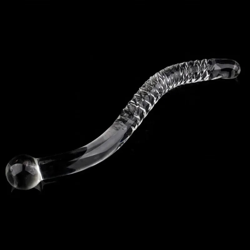 Glass Dildos Wand Crystal Sex Toys Anal Plugs Vagina Stimulator Curve Glass Self-Pleasure Erotic Glass Sex Toys
