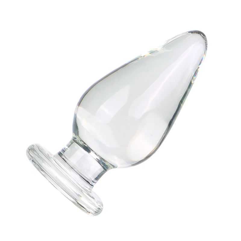 5/5.5cm Glass Anal Plug Smooth Lead-Free Glass Butt Plug Anal Dilatation Training Sex Toys For Women Men Gay Prostate Massage