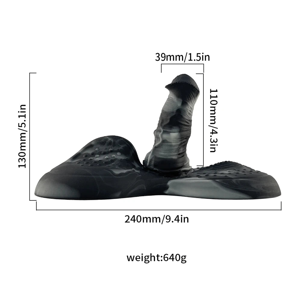 Horse Dildo Vibrator 2 in 1 Silicone Butt Plug Animal Penis G-spot Stimulator Hands-free Masturbation Sex Toys for Women Lesbian