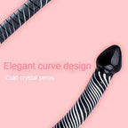 Black Crystal Glass Toys Dildo Anal Plug Gay Sex Toys Double Anal Beads For Men/Women Vaginal Anal Dilation Butt Plug