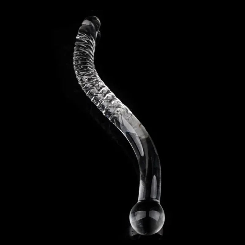 Glass Dildos Wand Crystal Sex Toys Anal Plugs Vagina Stimulator Curve Glass Self-Pleasure Erotic Glass Sex Toys