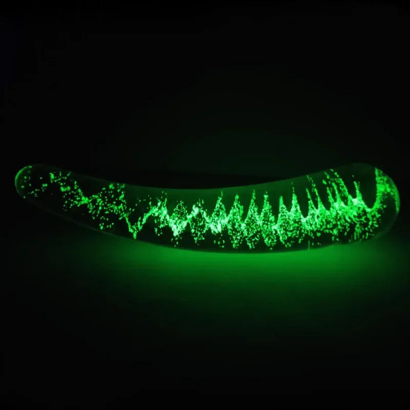 Glass Anal Plug Dildo Luminous Crystal Glass Butt Plug Dilators Stimulator Anal Tail Orgasm Erotic Sex Toys for Adults Couples