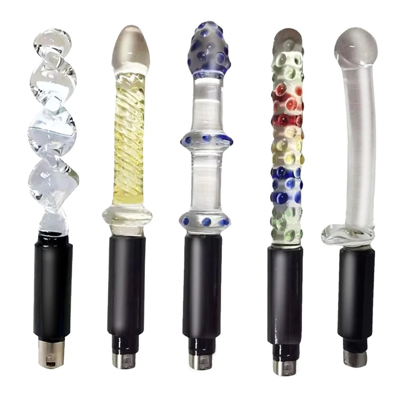 Crystal Clear Glass Dildo Anal Plug Vaginal Anal Beads Dildos 3XLR Glass Dildos Sex toys for Woman Female Masturbator