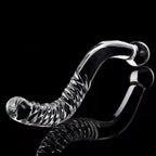 Glass Dildos Wand Crystal Sex Toys Anal Plugs Vagina Stimulator Curve Glass Self-Pleasure Erotic Glass Sex Toys